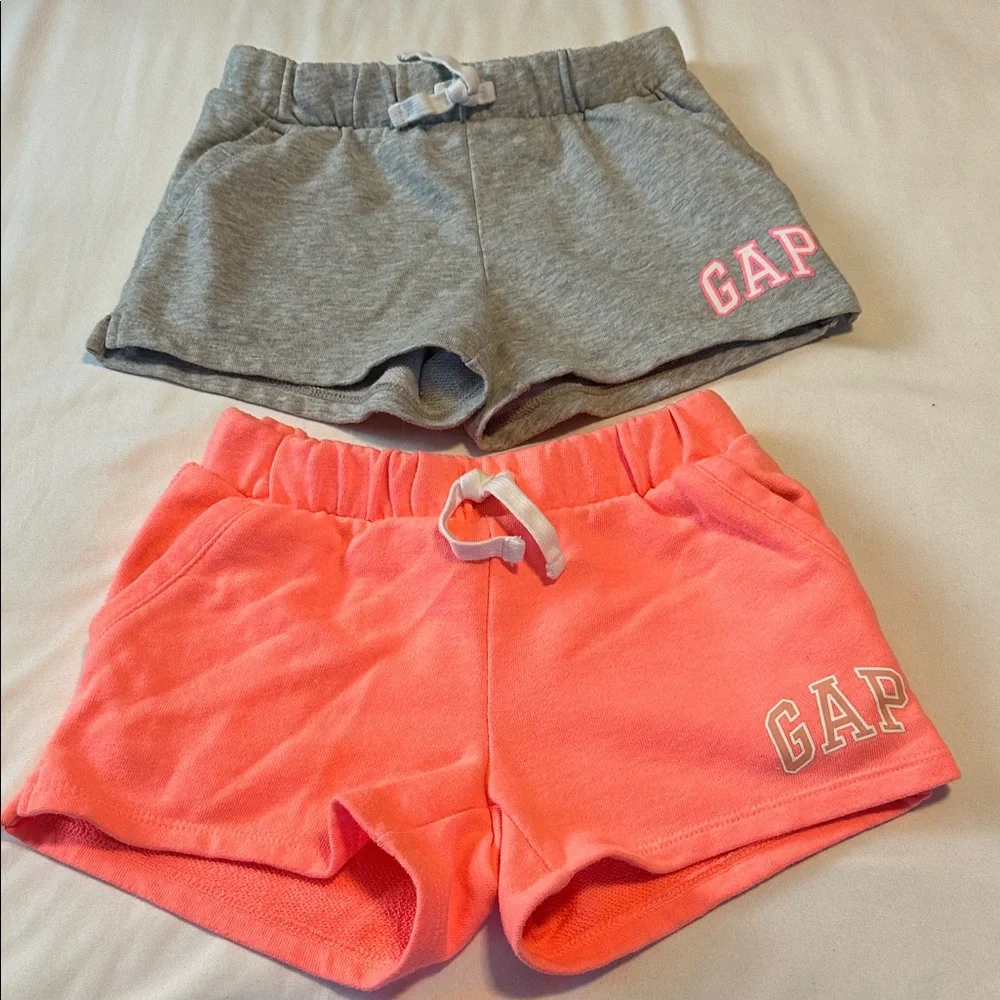 GAP Kids Gray and Coral Shorts Duo